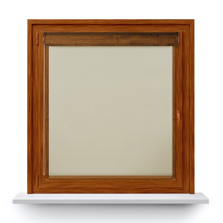 Roleta w kasecie PCV Gładka Przyciemniająca Termo Zaciemniająca z prowadnicą Beżowa 7686