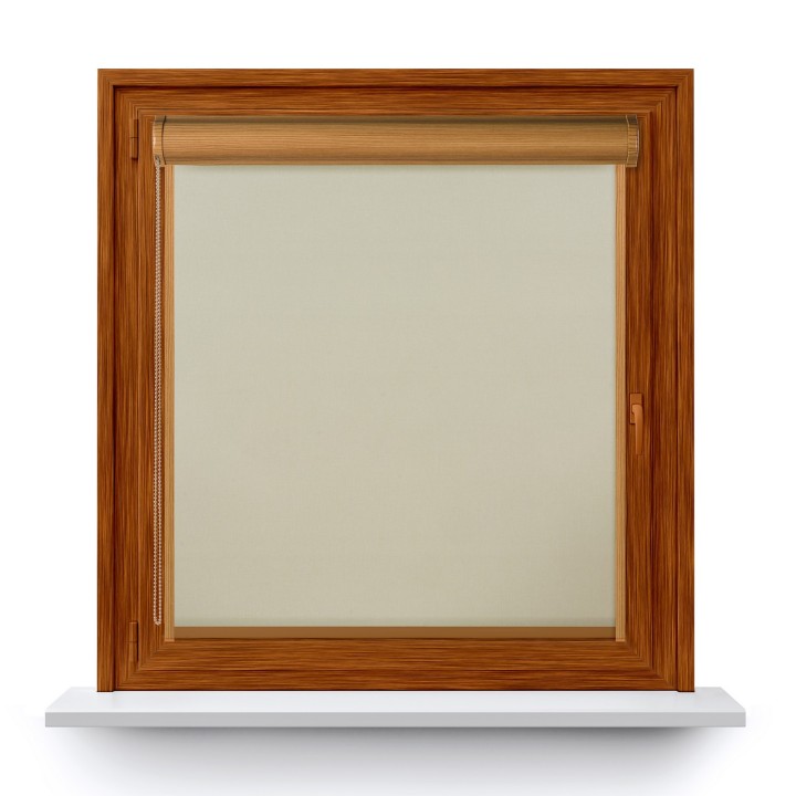 Roleta w kasecie PCV Gładka Przyciemniająca Termo Zaciemniająca z prowadnicą Beżowa 7686