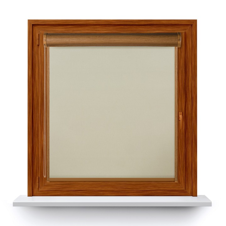 Roleta w kasecie PCV Gładka Przyciemniająca Termo Zaciemniająca z prowadnicą Beżowa 7686