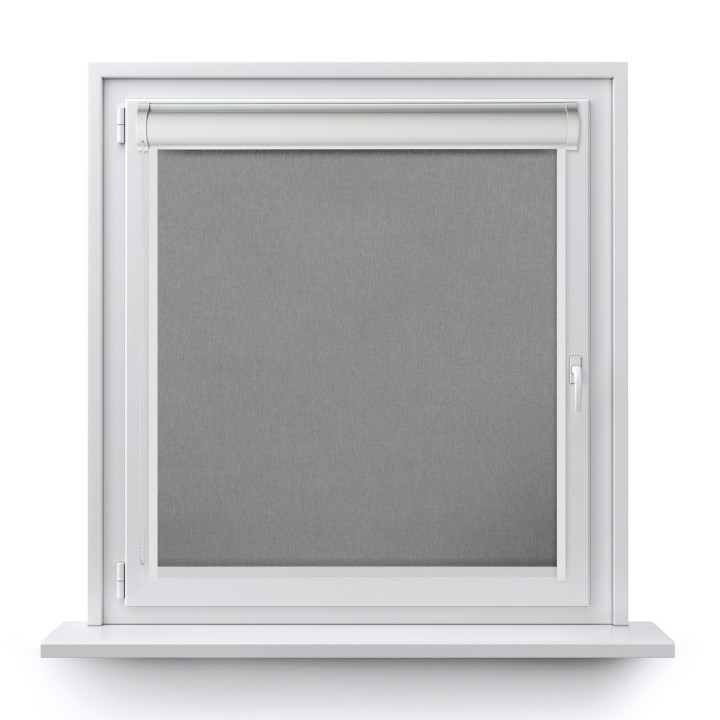 Roleta w kasecie PCV Gładka Przyciemniająca Termo Zaciemniająca z prowadnicą Szara 505