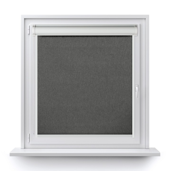 Roleta w kasecie PCV Gładka Przyciemniająca Termo Zaciemniająca z prowadnicą Szara 842