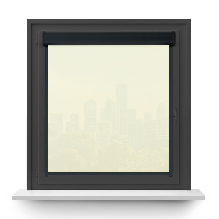 Roleta w kasecie PCV Gładka Przyciemniająca Gładka z prowadnicą Kremowa Gl02