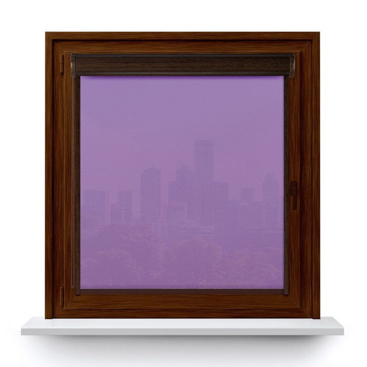 Roleta w kasecie PCV Gładka Przyciemniająca Gładka z prowadnicą Fioletowa 521