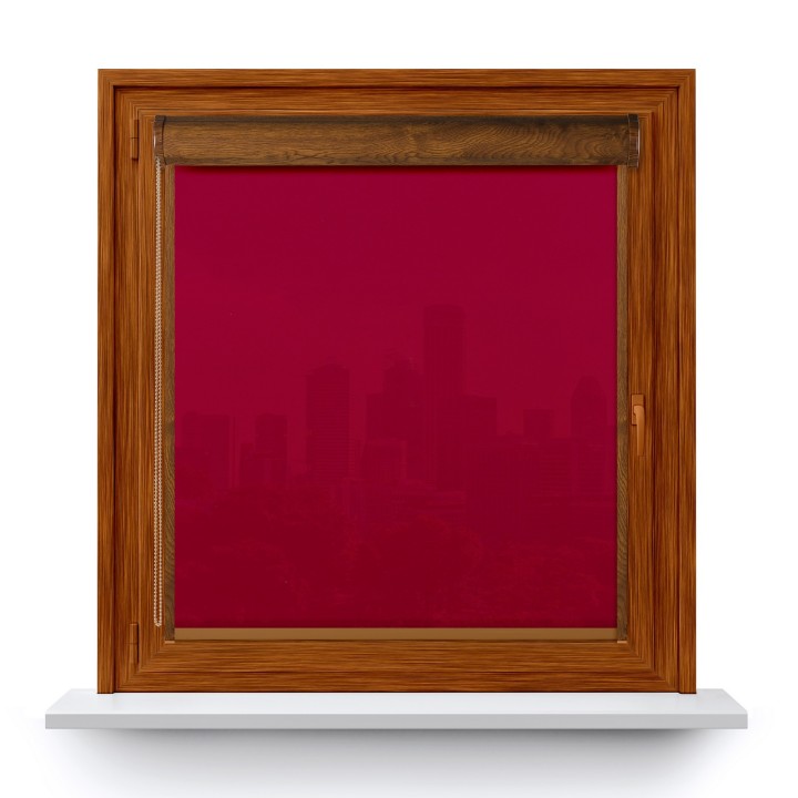 Roleta w kasecie PCV Gładka Przyciemniająca Gładka z prowadnicą Czerwona 505