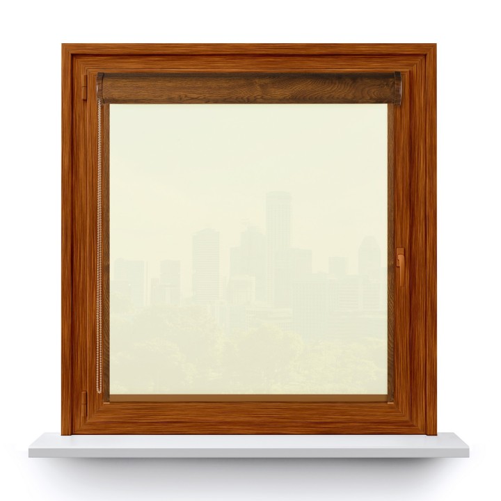 Roleta w kasecie PCV Gładka Przyciemniająca Gładka z prowadnicą Kremowa Gl02