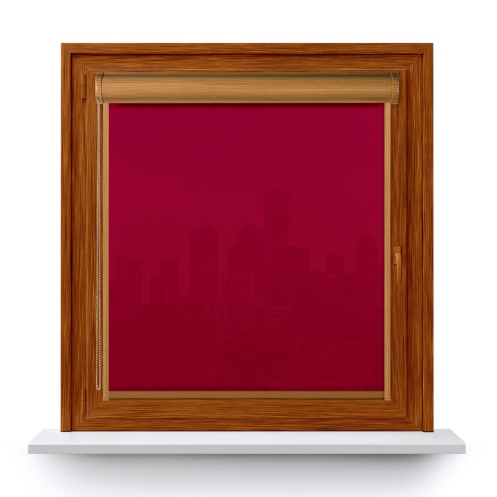 Roleta w kasecie PCV Gładka Przyciemniająca Gładka z prowadnicą Czerwona 505