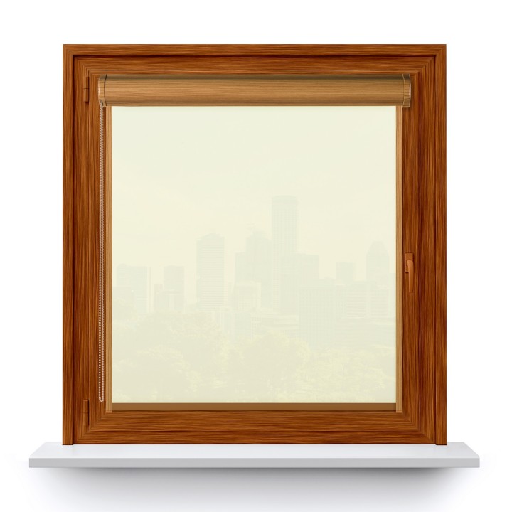 Roleta w kasecie PCV Gładka Przyciemniająca Gładka z prowadnicą Kremowa Gl02