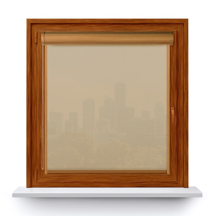 Roleta w kasecie PCV Gładka Przyciemniająca Gładka z prowadnicą Beżowa Gl03