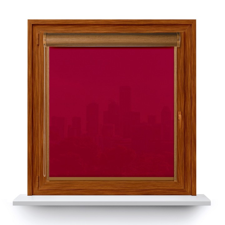 Roleta w kasecie PCV Gładka Przyciemniająca Gładka z prowadnicą Czerwona 505