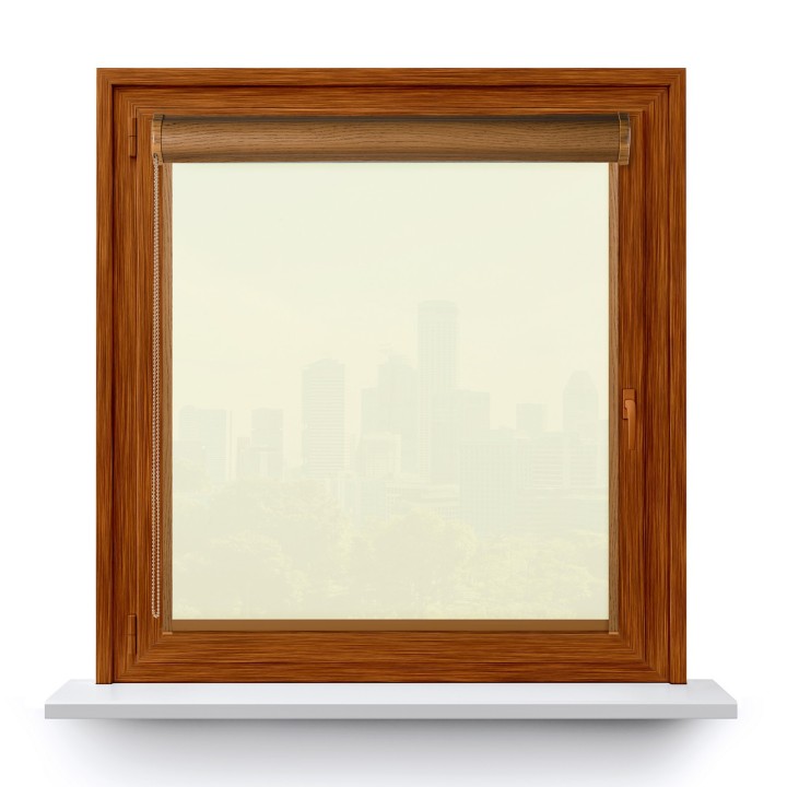 Roleta w kasecie PCV Gładka Przyciemniająca Gładka z prowadnicą Kremowa Gl02