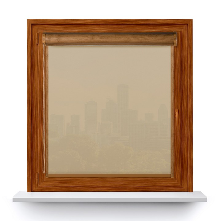 Roleta w kasecie PCV Gładka Przyciemniająca Gładka z prowadnicą Beżowa Gl03