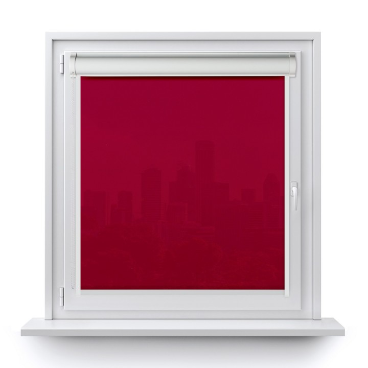 Roleta w kasecie PCV Gładka Przyciemniająca Gładka z prowadnicą Czerwona 505