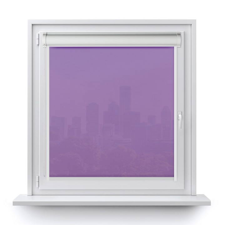 Roleta w kasecie PCV Gładka Przyciemniająca Gładka z prowadnicą Fioletowa 521