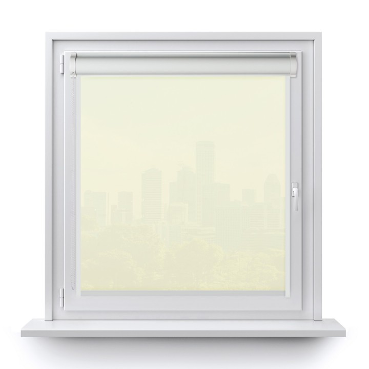 Roleta w kasecie PCV Gładka Przyciemniająca Gładka z prowadnicą Kremowa Gl02