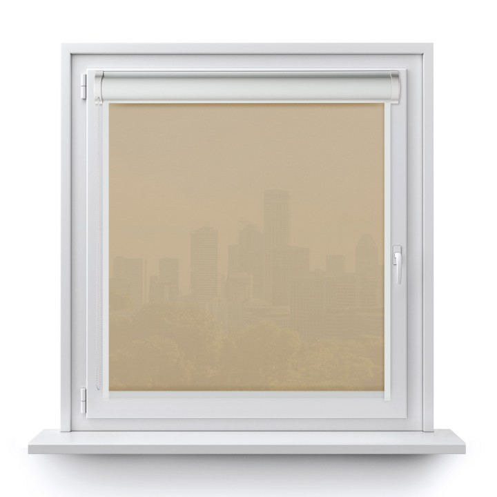 Roleta w kasecie PCV Gładka Przyciemniająca Gładka z prowadnicą Beżowa Gl03