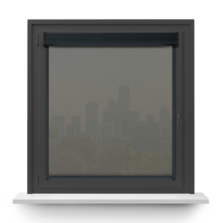 Roleta w kasecie PCV Gładka Przyciemniająca Gładka z prowadnicą Szara Gl05