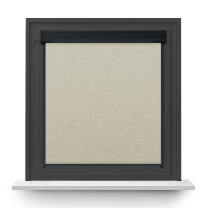 Roleta w kasecie PCV Gładka Zaciemniająca Termo Zaciemniająca z prowadnicą Beżowa 063