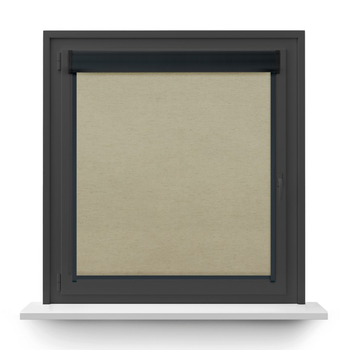 Roleta w kasecie PCV Gładka Zaciemniająca Termo Zaciemniająca z prowadnicą Jasnoszara 064