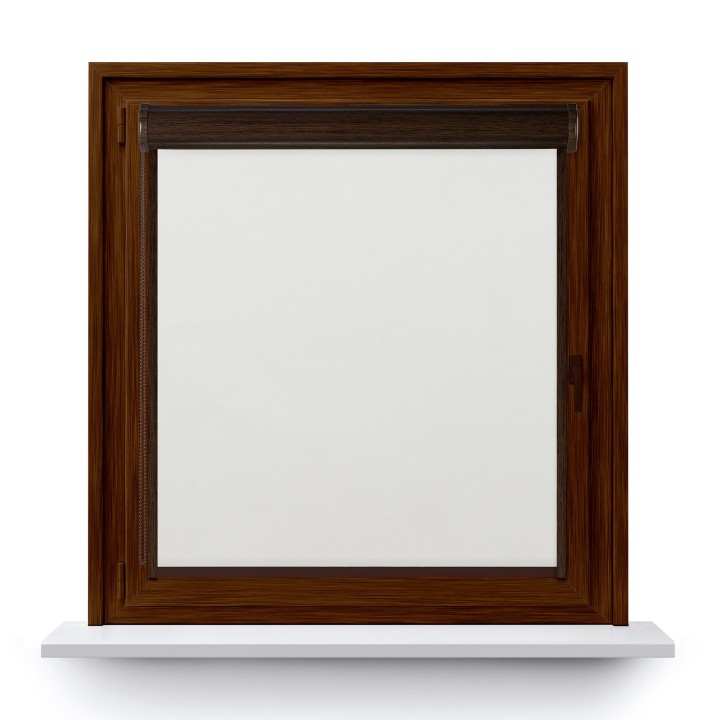 Roleta w kasecie PCV Gładka Zaciemniająca Termo Zaciemniająca z prowadnicą Biała 51