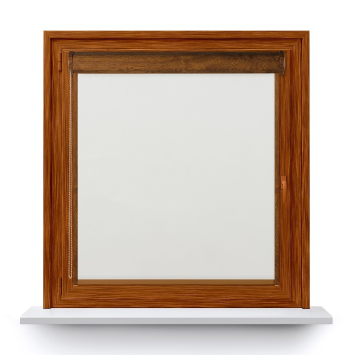 Roleta w kasecie PCV Gładka Zaciemniająca Termo Zaciemniająca z prowadnicą Biała 51