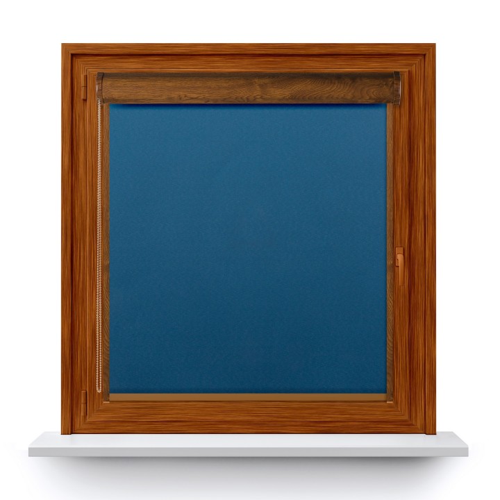 Roleta w kasecie PCV Gładka Zaciemniająca Termo Zaciemniająca z prowadnicą Niebieska 304