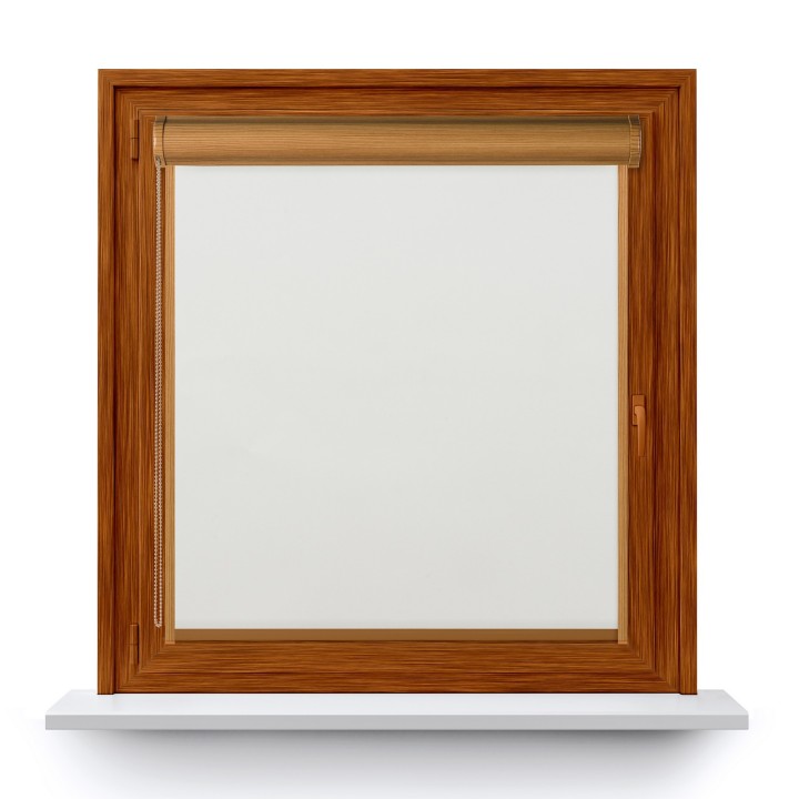 Roleta w kasecie PCV Gładka Zaciemniająca Termo Zaciemniająca z prowadnicą Biała 51