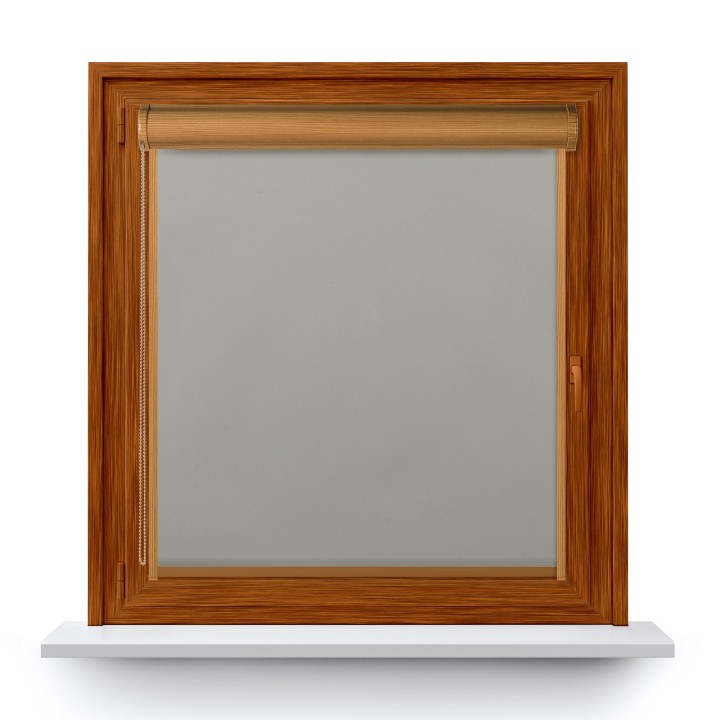 Roleta w kasecie PCV Gładka Zaciemniająca Termo Zaciemniająca z prowadnicą Szara 54