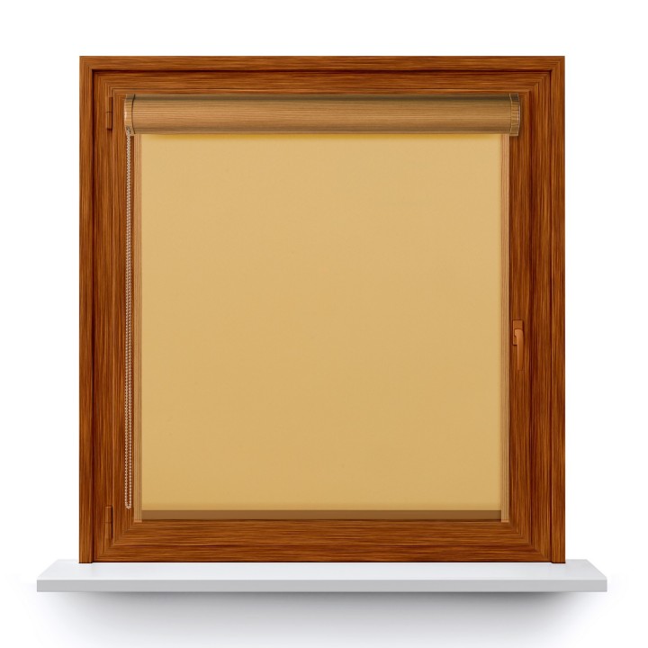 Roleta w kasecie PCV Gładka Zaciemniająca Termo Zaciemniająca z prowadnicą Jasnopomarańczowa 058