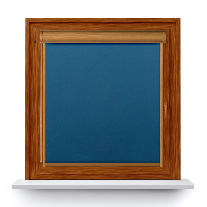 Roleta w kasecie PCV Gładka Zaciemniająca Termo Zaciemniająca z prowadnicą Niebieska 304