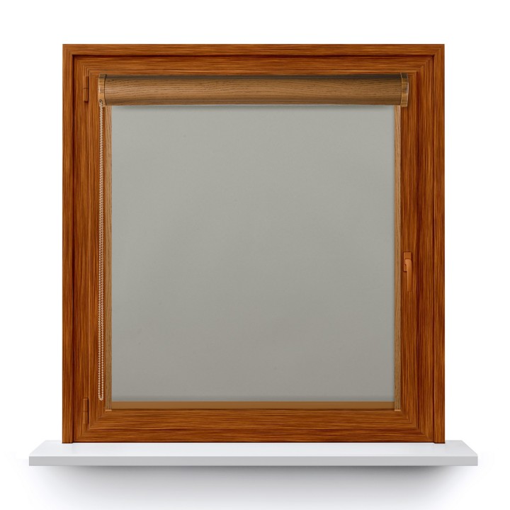 Roleta w kasecie PCV Gładka Zaciemniająca Termo Zaciemniająca z prowadnicą Szara 54