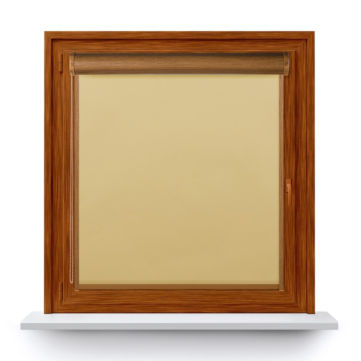 Roleta w kasecie PCV Gładka Zaciemniająca Termo Zaciemniająca z prowadnicą Żółta 057