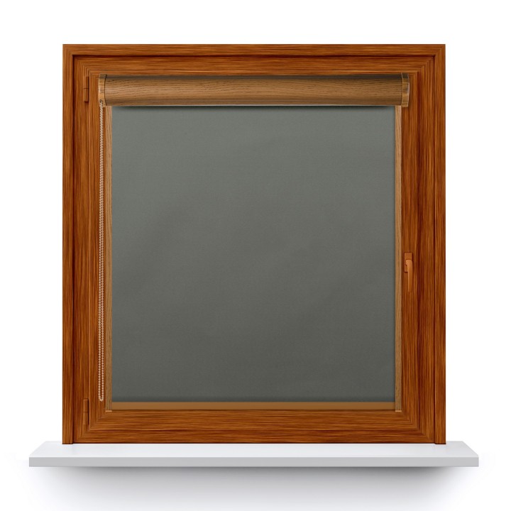 Roleta w kasecie PCV Gładka Zaciemniająca Termo Zaciemniająca z prowadnicą Ciemnoszara 61