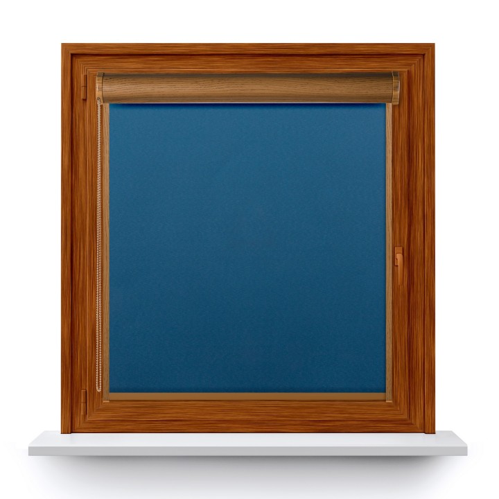 Roleta w kasecie PCV Gładka Zaciemniająca Termo Zaciemniająca z prowadnicą Niebieska 304