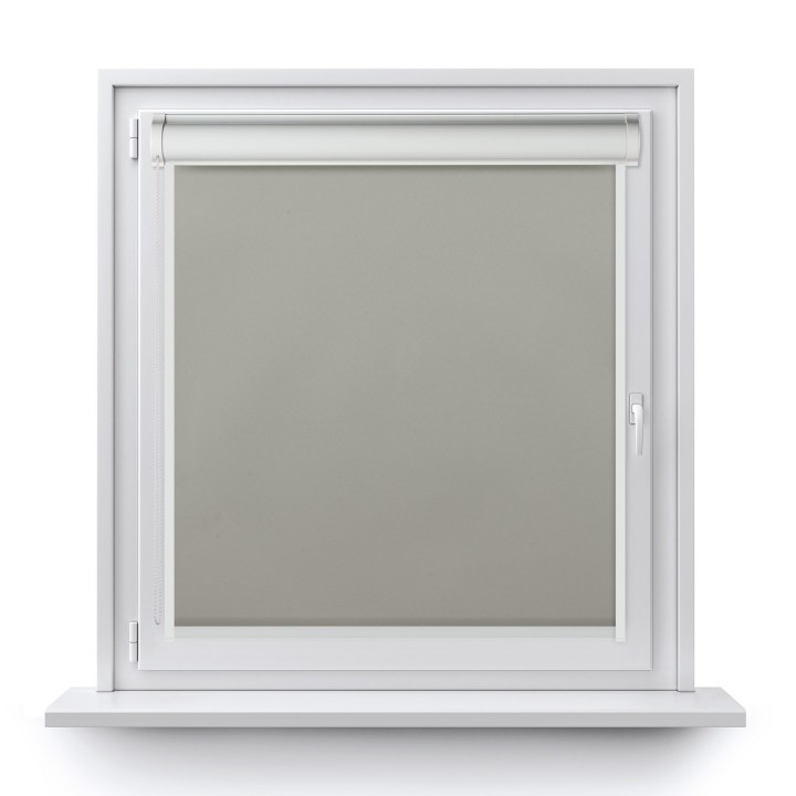 Roleta w kasecie PCV Gładka Zaciemniająca Termo Zaciemniająca z prowadnicą Szara 54