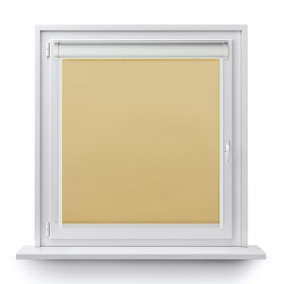 Roleta w kasecie PCV Gładka Zaciemniająca Termo Zaciemniająca z prowadnicą Żółta 057