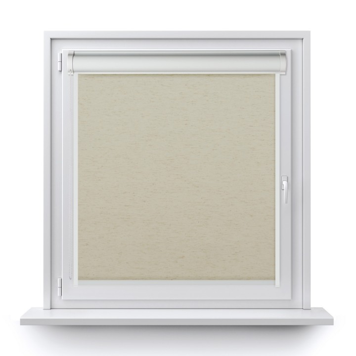 Roleta w kasecie PCV Gładka Zaciemniająca Termo Zaciemniająca z prowadnicą Beżowa 063
