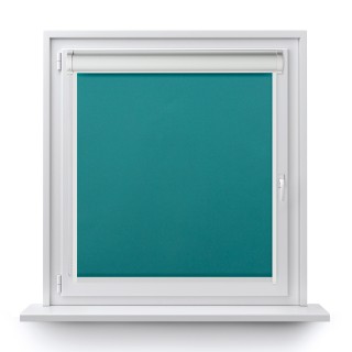 Roleta w kasecie PCV Gładka Zaciemniająca Termo Zaciemniająca z prowadnicą Turkusowa 303