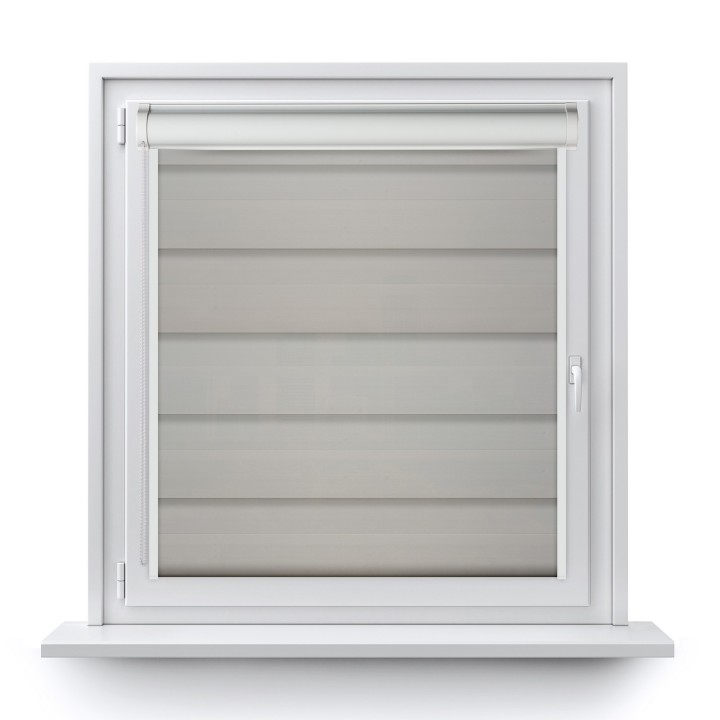 Roleta w kasecie PCV Dzień Noc Przyciemniająca Chic z prowadnicą Szara 6010