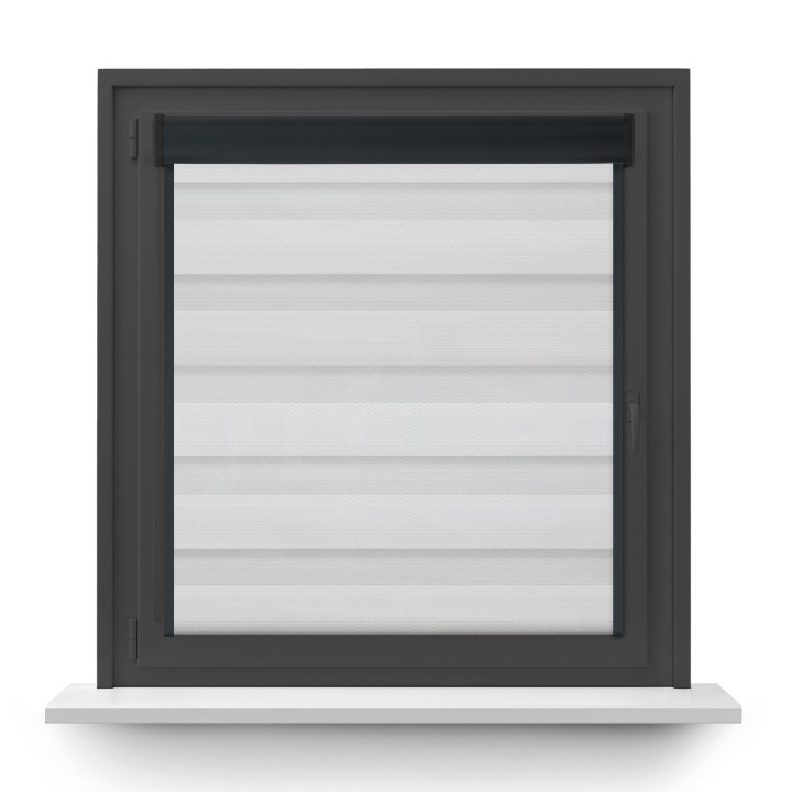 Roleta w kasecie PCV Dzień Noc Przyciemniająca Essential z prowadnicą Biała 1701