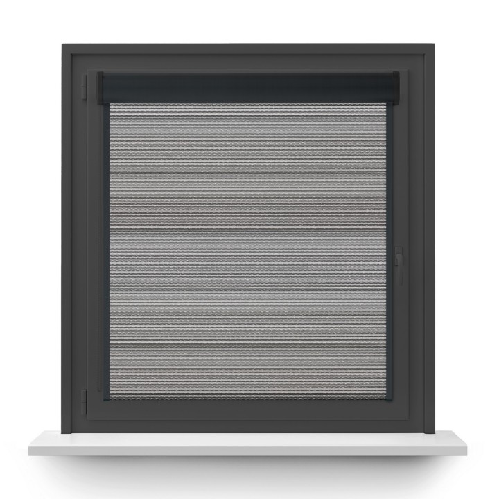 Roleta w kasecie PCV Dzień Noc Przyciemniająca Essential z prowadnicą Czarna 1707