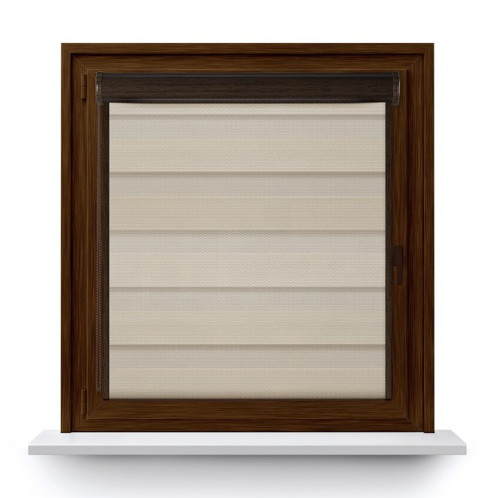 Roleta w kasecie PCV Dzień Noc Przyciemniająca Essential z prowadnicą Beżowa 1703