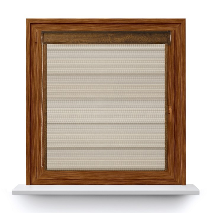 Roleta w kasecie PCV Dzień Noc Przyciemniająca Essential z prowadnicą Beżowa 1703