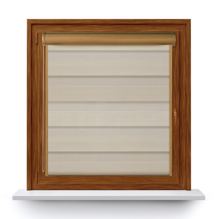 Roleta w kasecie PCV Dzień Noc Przyciemniająca Essential z prowadnicą Beżowa 1703