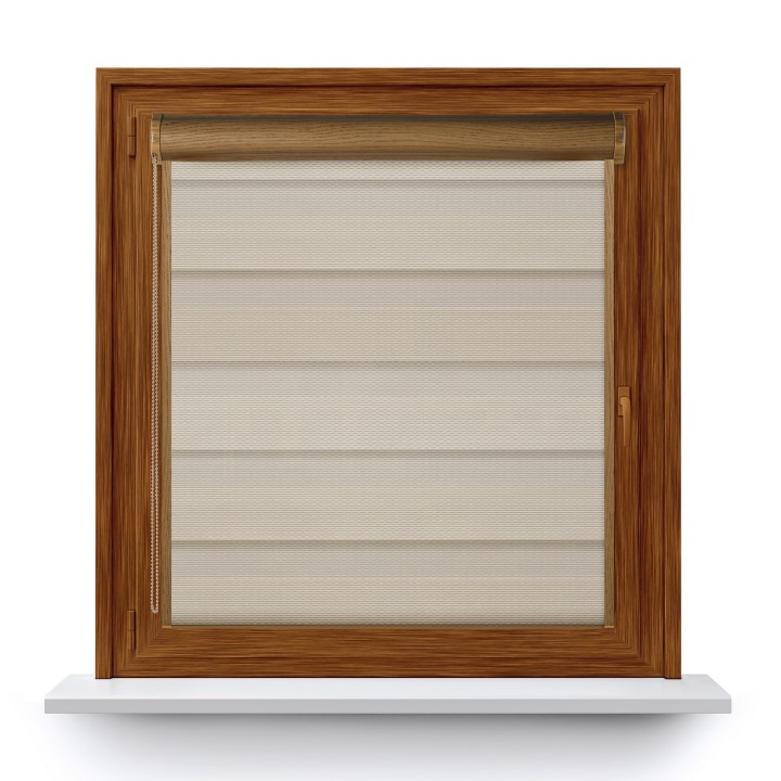 Roleta w kasecie PCV Dzień Noc Przyciemniająca Essential z prowadnicą Beżowa 1703