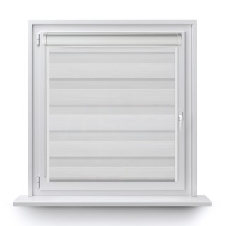 Roleta w kasecie PCV Dzień Noc Przyciemniająca Essential z prowadnicą Biała 1701