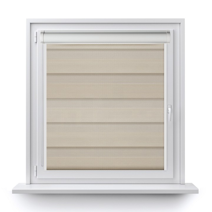 Roleta w kasecie PCV Dzień Noc Przyciemniająca Essential z prowadnicą Beżowa 1703