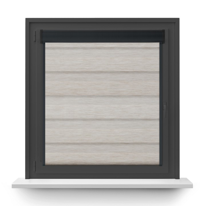 Roleta w kasecie PCV Dzień Noc Przyciemniająca Forest z prowadnicą Beżowa 9208