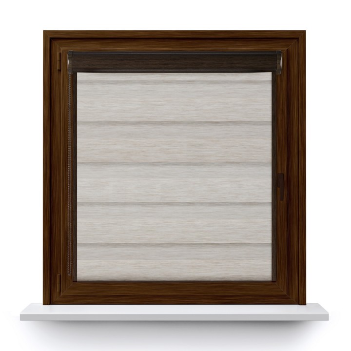 Roleta w kasecie PCV Dzień Noc Przyciemniająca Forest z prowadnicą Beżowa 9208