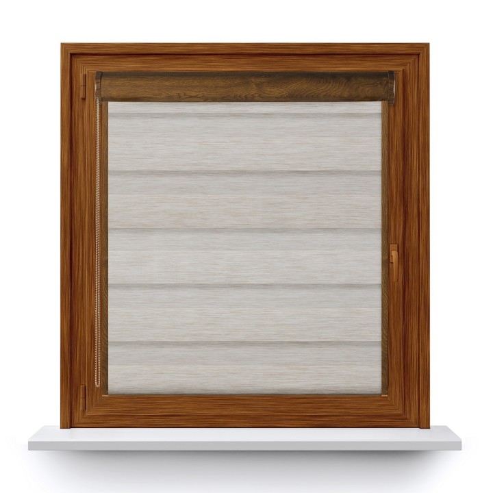 Roleta w kasecie PCV Dzień Noc Przyciemniająca Forest z prowadnicą Beżowa 9208