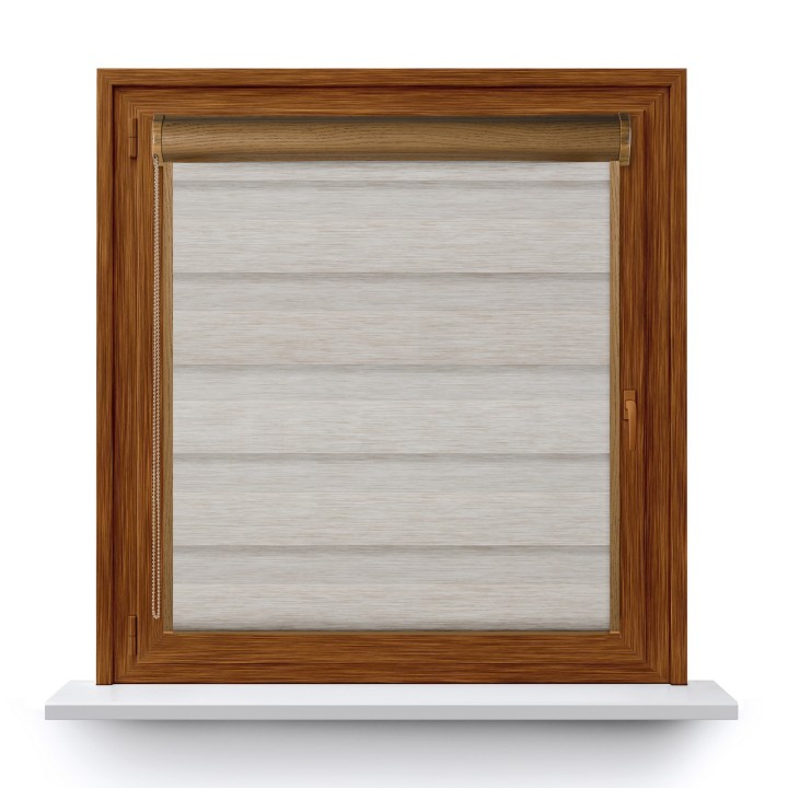 Roleta w kasecie PCV Dzień Noc Przyciemniająca Forest z prowadnicą Beżowa 9208